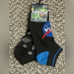 NASA solar system ankle socks